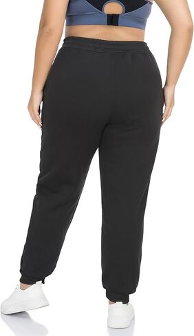 ZERDOCEAN Women's Plus Size Fleece Lined Sweatpants Warm Fleece Joggers Pants Active Track Pant with Pockets in Saudi Arabia