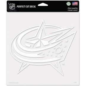 WinCraft NHL Official Columbus Blue Jackets 8x8 White Perfect Cut Decal
