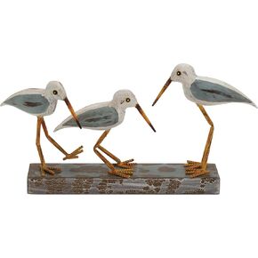 Deco 79 Metal Bird Decorative Sculpture Home Decor Statue, Accent Figurine 20" x 4" x 10", White