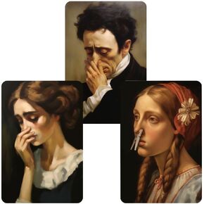 YJ PREMIUMS 3PC Funny Bathroom Wall Decor Art Sign | Fun Guest Painting Bathrooms Toilet Home Midcentury Classical Vintage Pictures Decors Signs Quirky Weird Unique Big Humor Gift Decorations Gifts