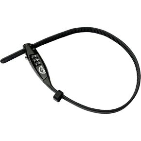 Squire Bike Locks STRAPLOK™ Combi 10 - Ultra-Lightweight Multi-Functional Zip-Tie Style Café Bike Lock with 10mm Stainless Steel Core, 450mm Length, 3-Wheel Recodable Combination