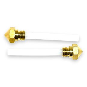 Brass Hotend Extruder Nozzle 0.4mm with 44.3mm PTFE Tube for Prusa i3 MK3S Printers - 2 Pack