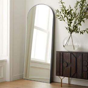 PexFix Full Length Mirror, 65''x22'' Sliver Arched Mirror Large Floor Mirror Standing Leaning Hanging [64''x21'' - Sliver]