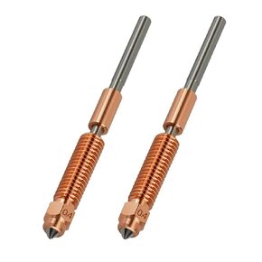 2PCS Integrated Nozzles for K1C/Ender 3 V3/Ender 3 V3 Plus Quick Swap Nozzle with Hardened Steel 0.4MM Thread Compatible Spray Nozzle Replacement Fit for Creality 3D Printer