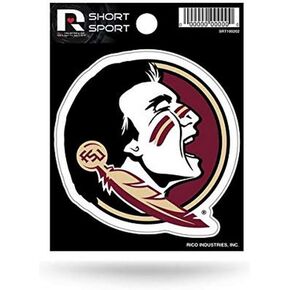 Rico Industries NCAA Florida State Seminoles Die Cut Team Logo Short Sport Sticker