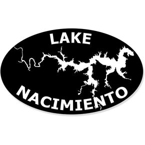 Oval Lake Nacimiento Sticker (Boat Boating rv san luis obisbo ca Dragon Vinyl Decal for car or Boat (3 x 5 inch)