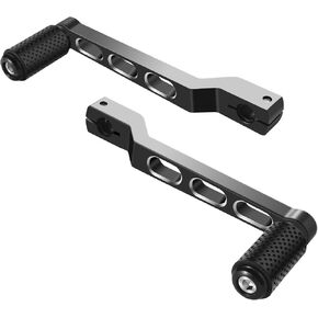 Motorcycle Heel Toe Shift Lever Brake Pedals, Shift Peg for Harley Davidson Softail Touring Road Glide Street Glide levers Road King Glide Trikes Shifter Levers (Black B)