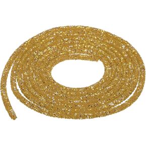 MECCANIXITY 5 Yard 7mm 0.28 inch Glitter Sequins Rope Sequins Rhinestone Tube Cord for DIY Wedding Dresses Costume Clothing Shoes Jewelry Accessory Pink