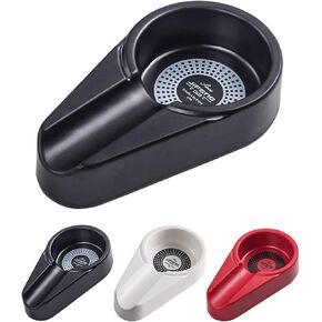 Gemer New Mini Cigar Ashtray High Class Home Ashtrays Plastic-Ash Car Cigar Smoking Small Accessories in Office Outdoor or Indoor Easy Clear up With Cigar Holder (Black), 1