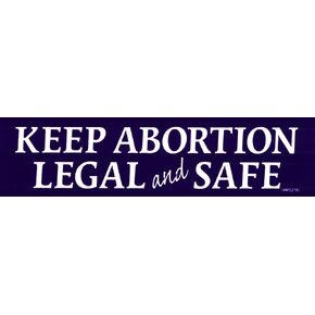 Peace Resource Project Keep Abortion Legal and Safe Pro-Choice Small Bumper Sticker or Laptop Decal (6.5" X 1.75")