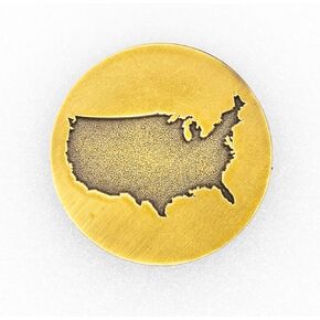 USA American Silhouette Unique Magnetic Metal Golf Ball Marker with Hat Clip
