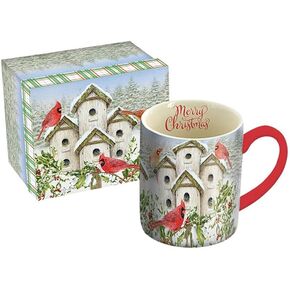 Lang Cardinal Birdhouse 14 oz (10995021230) Mug, Large, Multi