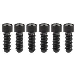 Titanium M4 10 13.5 15 20 25mm for Bicycle Derailleur Front Derailleur and Rear Derailleur Bolt Pack of 6 (M4x25mm, Black)