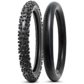 80/100-21 4PR TT 51M Dirt Bike Front/Rear Tire and Heavy Duty Inner Tubes Compatible with 80/100-21 Off Road Pit Dirt Bike/Motorcycle Tires (P-2007)