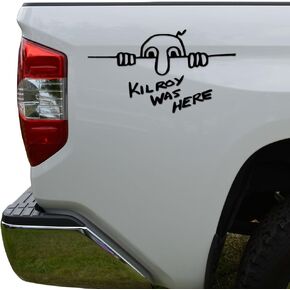Rosie Decals Kilroy Was Here Die Cut Vinyl Decal Sticker For Car Truck Motorcycle Window Bumper Wall Decor Size- [6 inch/15 cm] Wide Color- Gloss Black