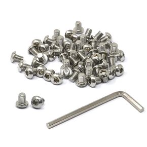 iexcell 50 Pcs M6 x 8mm Thread Pitch 1 mm Stainless Steel 304 Hex Socket Button Head Cap Screws Bolts Kit
