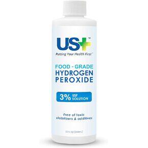 Food Grade 3% Hydrogen Peroxide - Versatile All-Natural Cleaner - Made in USA - 32 Fl Oz (1 Quart)
