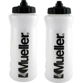 Mueller Quart Bottle w/Sureshot Squeeze Natural Color w/Black Letters (2)