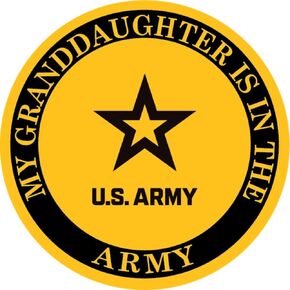 My Granddaughter is in the Army Star Decal Sticker in Saudi Arabia