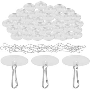 100PCS Clear Command Hooks, Command Ceiling Hooks Self-Adhesive Ceiling Hooks for Hanging, Sticky Damage-Free No-Drill Ceiling Discs for Festival Wedding Birthday Party Christams Decorations