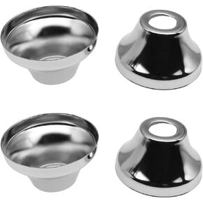 4 PCS Stainless Steel Tapered Flange Cover Pipe Wall Cover for 1/2" Copper Pipe PEX Tubing