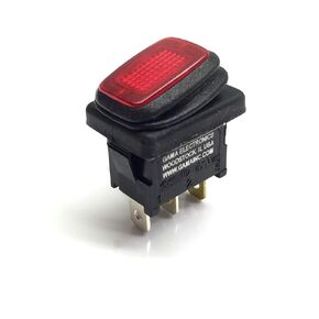 Waterproof Mini Off-On Illuminated 12 VDC Rocker Switch