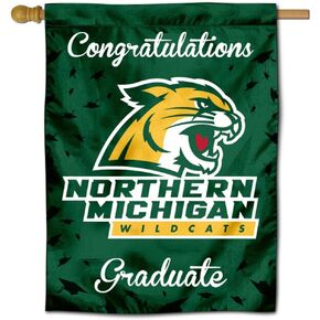 Northern Michigan Wildcats College Graduation Gift Banner Flag