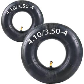 PAOSDKSUI 4.10/3.50-4 Heavy Duty Replacement Inner Tube With TR-87 Bent Valve Stem 2/Pack for Wheelbarrow lawn Mowers Hand Trucks Snow blower Dollies Yard Trailers and More 3.50-4 Tire