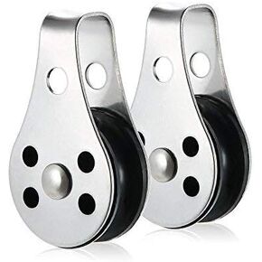 Lixada 2PCS Stainless Steel Pulley Blocks for Kayak Canoe Boat Anchor Trolley Kit