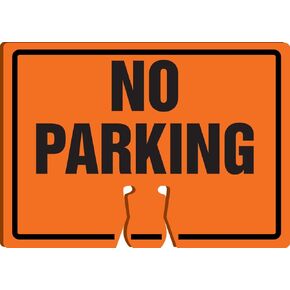 Accuform No Parking Plastic Traffic Cone Warning Sign, 10" x 14", FBC756