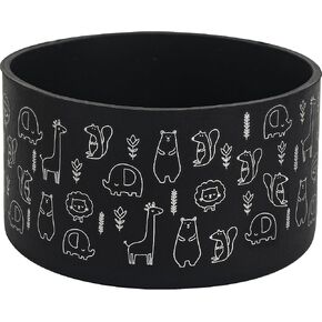 غطاء حذاء لزجاجة المياه، حذاء سيليكون واقٍ سعة 32-40 أونصة متوافق مع زجاجة مياه قارورة مائية، حديث بسيط، يتي، أسود (حيوان) in Kuwait