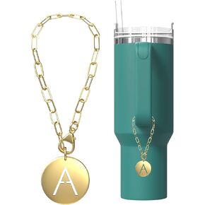 Stanley Cup Accessories Charms - Stanley Charms Gold Or Silver - Initial For Stanley Cup Charm - Stanley Accessories 40 Oz, Yeti Accessories And Hydro Flask Accessories For Women Jewelry -