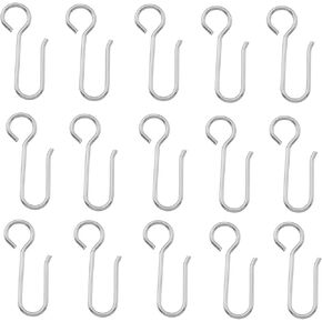 80PCS S-Shaped Metal Curtain Track Hooks, Curtain Wire Hooks, Pin-On Drapery Hooks, Ceiling Curtain Hooks