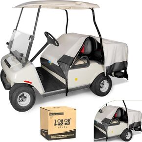 10L0L Waterproof Golf Cart Seat Cover Protector for Yamaha, EZGO, Club Car 4 Passenger/2+2 Seat, Great Cover to Keep Seats Dry and Protected, Portable All Weather Seat Cover