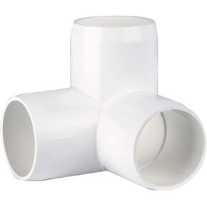 1-1/4" 3-way Ell PVC Fittings Furniture Grade for Schedule 40 PVC Pipes, 1-1/4 inch 3-way L fitting connectors (2 pieces) c