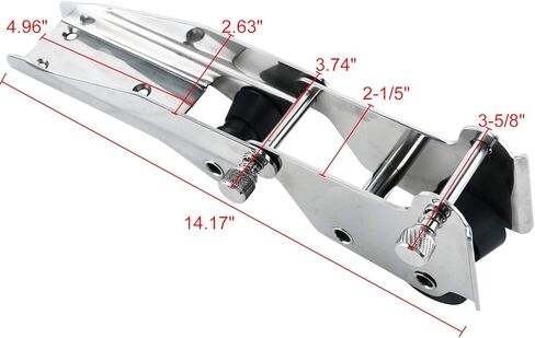 Amarine Made Stainless Steel Hinged/Pivoting Boat Anchor Bow Roller,Double Bow Anchor Roller with Hinged Quick Release pins (2208S,14" (360 mm)) in Saudi Arabia