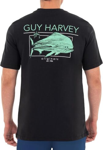 Guy Harvey Men’s Short Sleeve Cotton Graphic T-Shirt in Kuwait