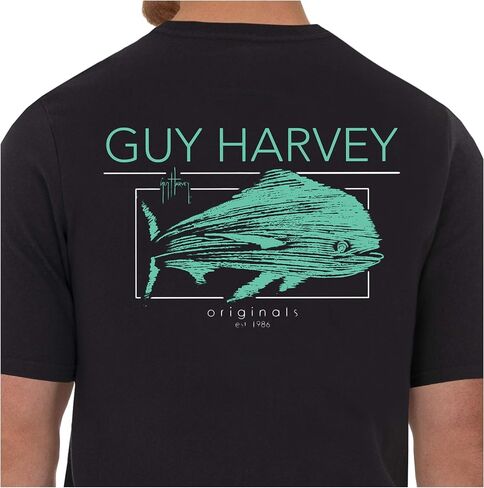Guy Harvey Men’s Short Sleeve Cotton Graphic T-Shirt in Kuwait