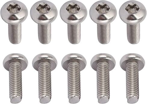 مسامير توركس برأس M6x20mm (DxL) - 12 حزمة - جيدة للآلات - 304 مثبتات أمان توركس مقاومة للعبث من الفولاذ المقاوم للصدأ - فضي in Saudi Arabia