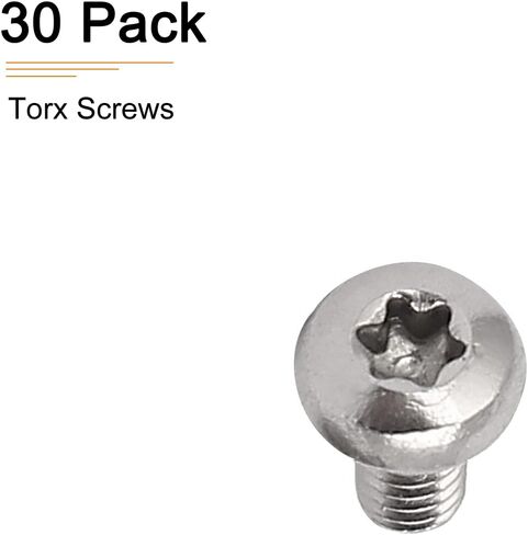 مسامير توركس برأس M6x20mm (DxL) - 12 حزمة - جيدة للآلات - 304 مثبتات أمان توركس مقاومة للعبث من الفولاذ المقاوم للصدأ - فضي in Saudi Arabia