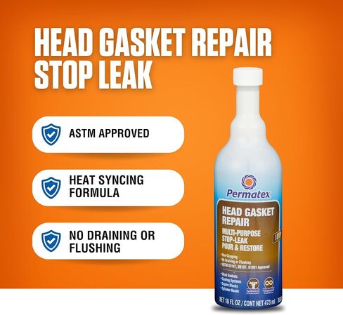 Permatex 30300 Head Gasket Repair - Multi-Purpose Stop-Leak, 16 fl. Oz, Seals Head Gaskets While Preventing Future Leaks in Saudi Arabia