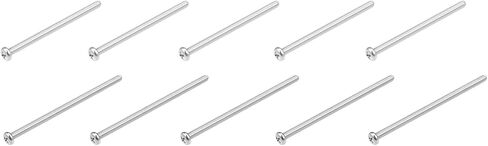 uxcell Pan Phillips Cross Head Screw, M5x80mm and M5x100mm Fasteners Bolts 304 Stainless Steel 10pcs in Saudi Arabia