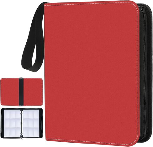 9 Pocket Card Binder Cards Holder, Waterproof Trading Binders Fits 900 Cards Collection Albums with 50 Removable Sleeves, Portable Card Games Display Storage Cases in Saudi Arabia