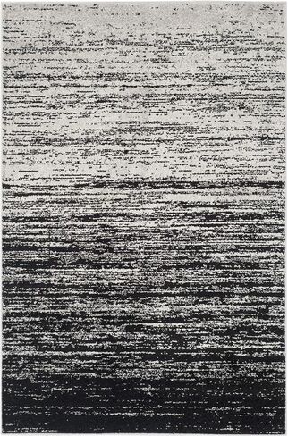 SAFAVIEH Adirondack Collection Area Rug - 10' x 14', Silver & Black, Modern Ombre Design, Non-Shedding & Easy Care, Ideal for High Traffic Areas in Living Room, Bedroom (ADR113A) in Saudi Arabia