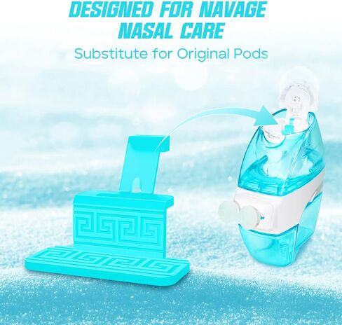 12 Pack Silicone Saline Pods Refills and 100 Count Salt Packets Set, Compatible with Navage Nasal Care. Includes 100 Saline Packets Sinus Rinse + 12 Reusable Salt Pads Refill in Black in Saudi Arabia