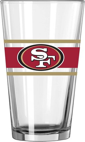 logobrands San Francisco 49ers 16oz. Stripe Pint Glass in Saudi Arabia