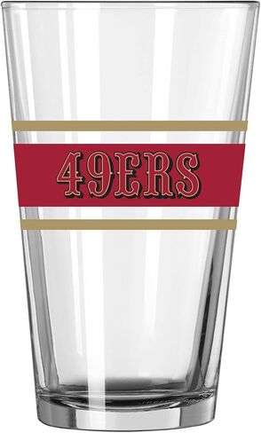 logobrands San Francisco 49ers 16oz. Stripe Pint Glass in Saudi Arabia