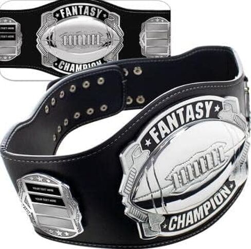 Crown Awards Fantasy Football Champion Perpetual Black And Silver Belt Prime in Saudi Arabia