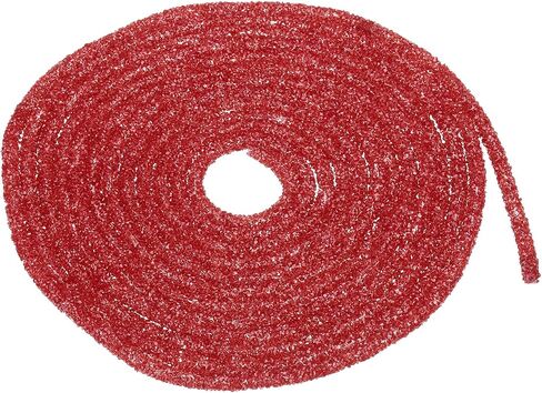 MECCANIXITY 5 Yard 7mm 0.28 inch Glitter Sequins Rope Sequins Rhinestone Tube Cord for DIY Wedding Dresses Costume Clothing Shoes Jewelry Accessory Pink in Saudi Arabia