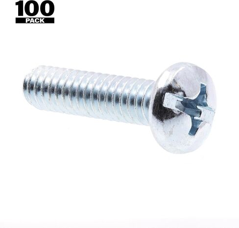 براغي الماكينة Prime-Line 9009516، رأس المقلاة، محرك مركب فيليبس/مشقوق، 1/4-20 × 1 بوصة. (100 عبوة) in Saudi Arabia